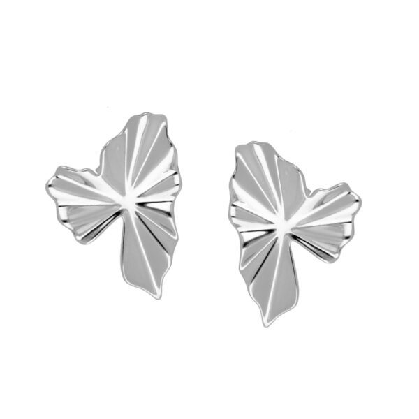 pendientes petalo silver