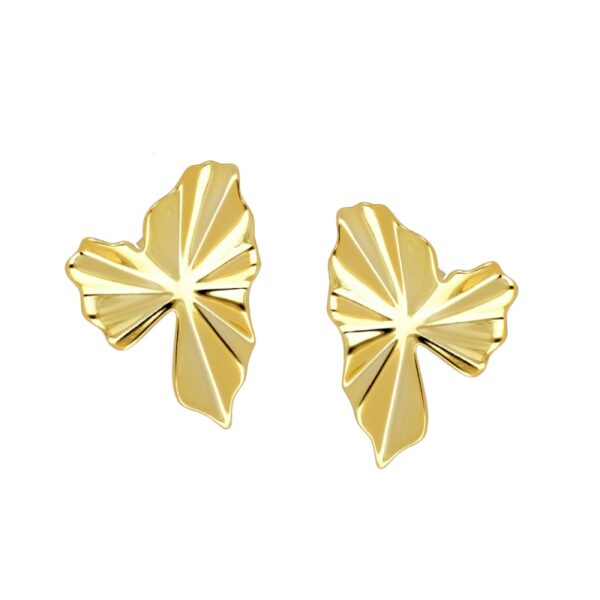 pendientes petalos gold