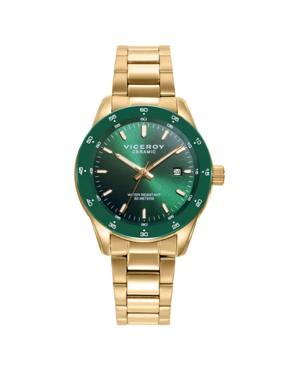 Reloj Acero Bisel Verde