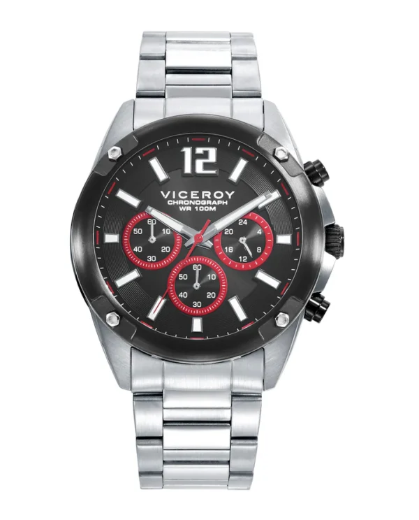 Reloj Acero Bisel Negro