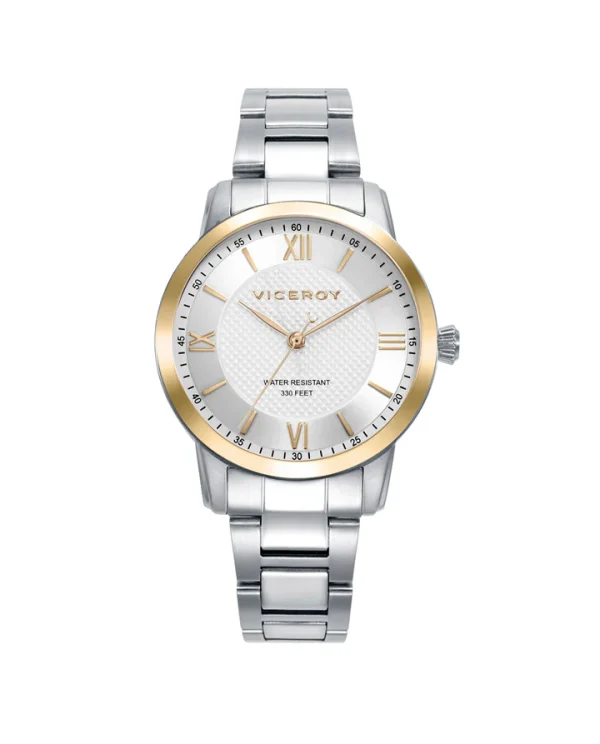Reloj Acero Bisel Dorado