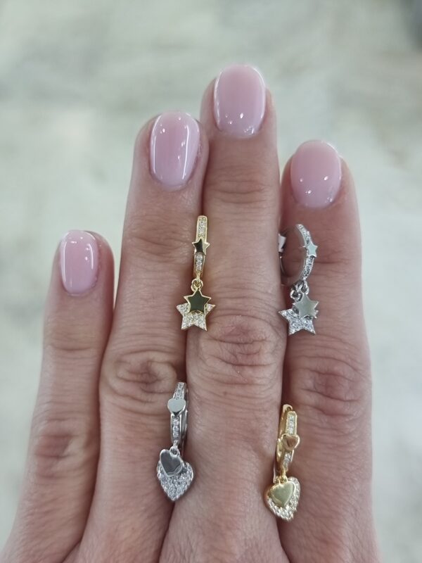 Pendientes Triple Estrella Gold - Imagen 3