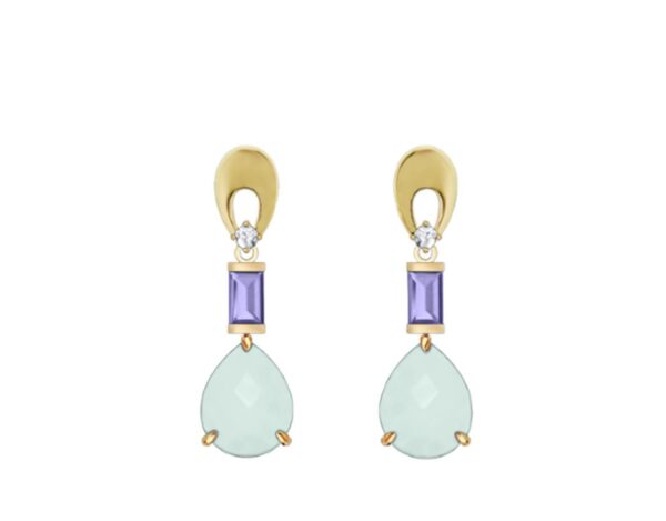 pendientes plata boroe ztas verde