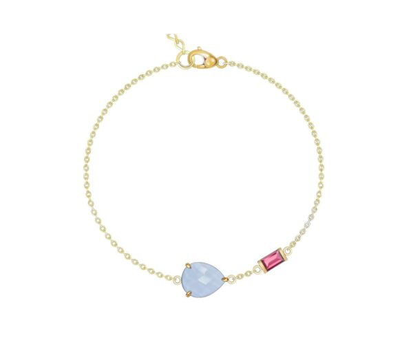pulsera plata boroe ztas azul