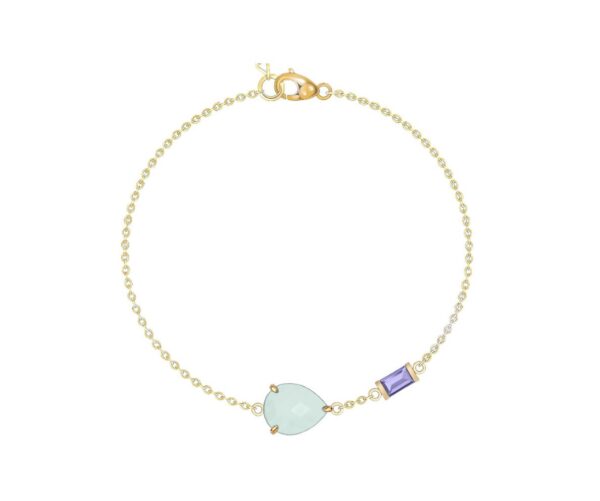 pulsera plata boroe ztas verde