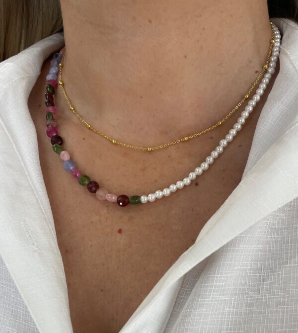 collar mix y perlas foto