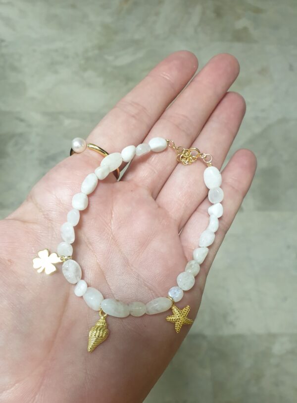 Pulsera Nicos Piedra Luna Gold - Imagen 2