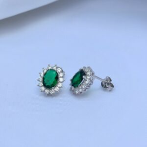Pendientes Pure Vintage Esmeralda Silver
