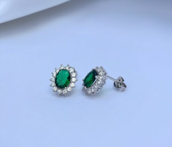 Pendientes Pure Vintage Esmeralda Silver
