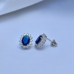 Pendientes Pure Vintage Zafiro Silver