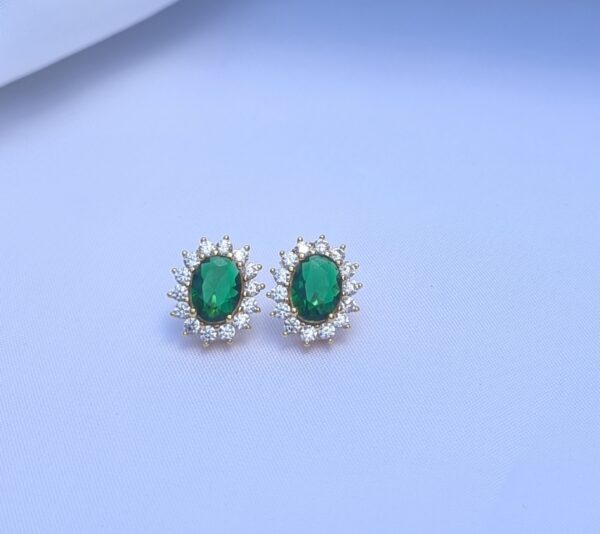 Pendientes Pure Vintage Esmeralda Gold - Imagen 2