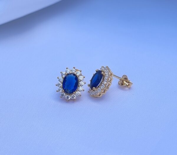 Pendientes Pure Vintage Zafiro Gold