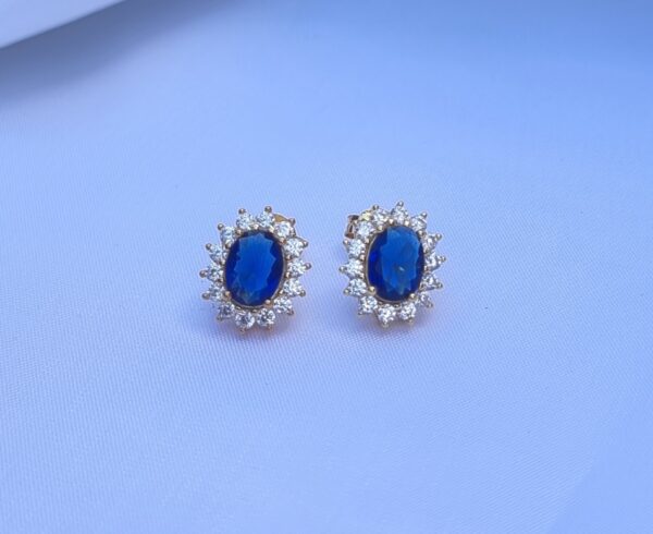 Pendientes Pure Vintage Zafiro Gold - Imagen 2