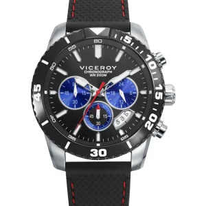 Reloj Acero Viceroy Bitono Caja Negra