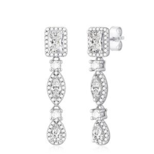 pendientes plata circonitas presion